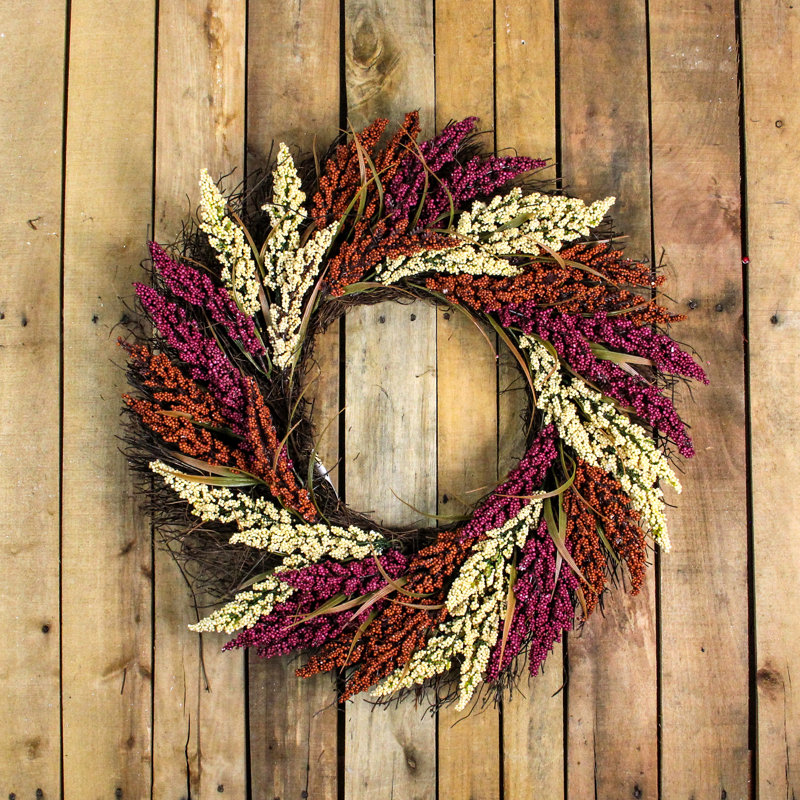 Couronne de vigne artificielle d'automne 22 po