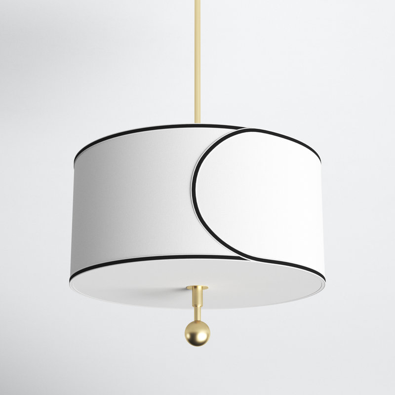 Hampshire 3 - Light Drum Chandelier, Aged Brass