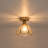 1-Light Traditional French Beveled Glass Semi Flush Mount
