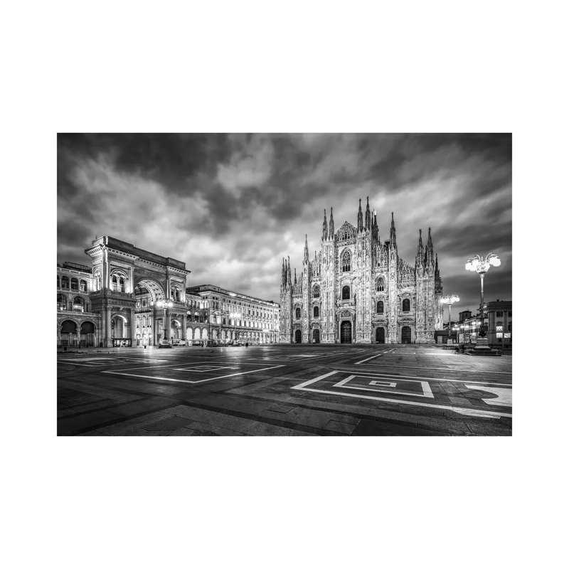 Milan Cathedral (Duomo Di Milano) At The Cathedral Square by Jan Becke - Wrapped Canvas Print, 20.32 cm H x 30.48 cm W