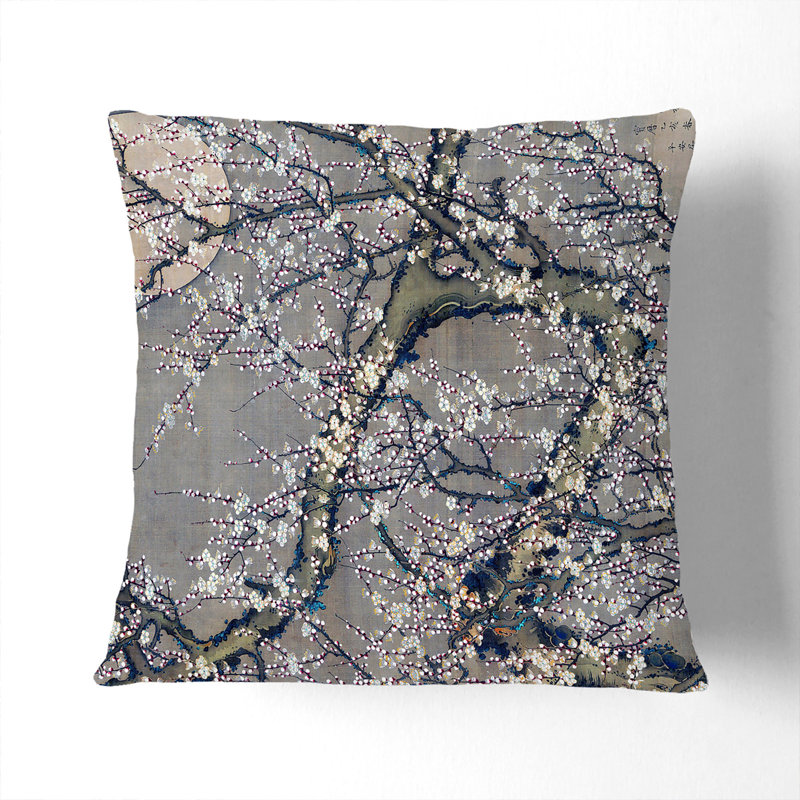 Floral Square Throw Cushion, Stone, 55cm H x 55cm W x 20cm D