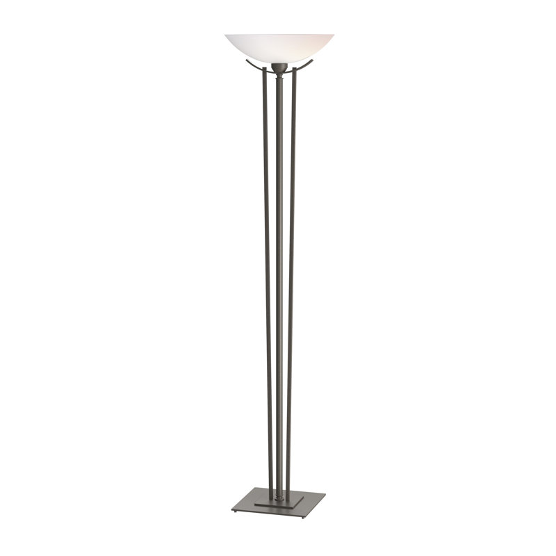 Taper 71" Torchiere Floor Lamp, Dark Smoke, Opal