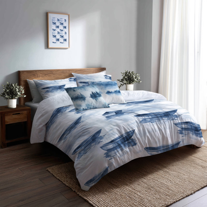 Ensemble de literie 5 pièces Coastal, Housse de couette grand + 4 pièces supplémentair