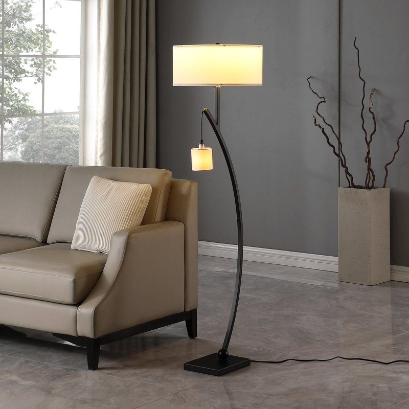 Lampe sur pied 59 po, Noir mat