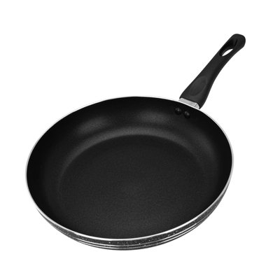ROYALFORD Non-Stick Frying Pan | Aluminium Fry Pan for Induction Hob Skillet Pan | Saute Pan with 3-Layer PFOA-Free Coating for Healthy & Less Oil Cooking, Cool Touch Bakelite Handle | Black