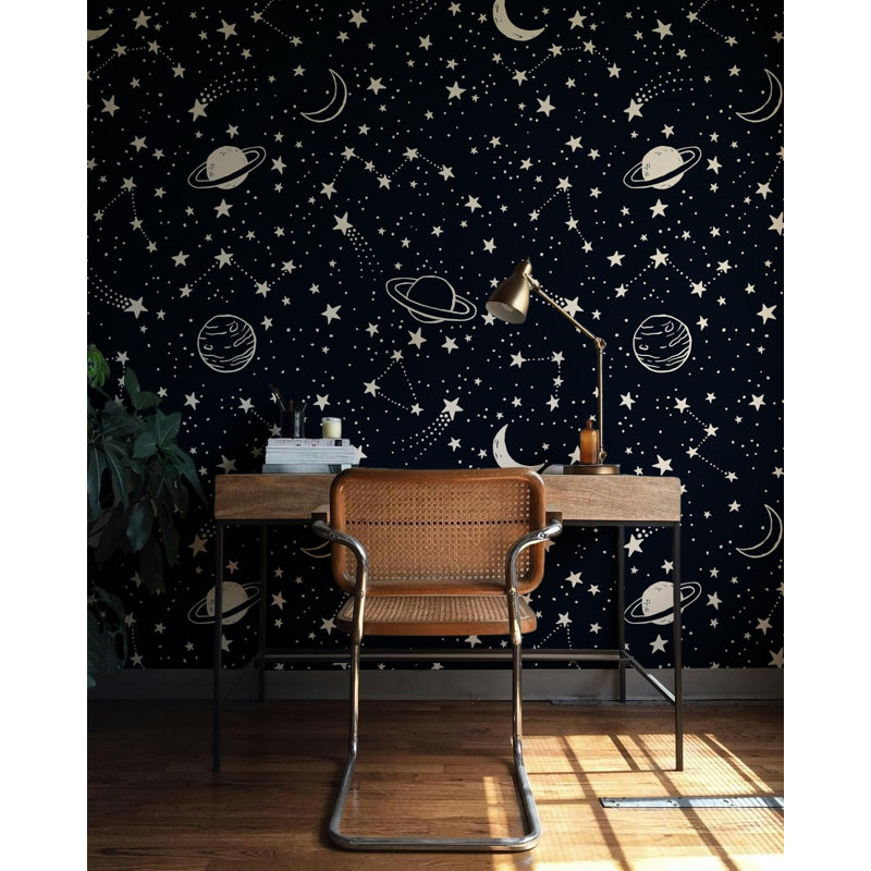 Papier peint amovible Constellations and Stars Astronomical Space Planets Comets, L 98,04 po x L 120 po