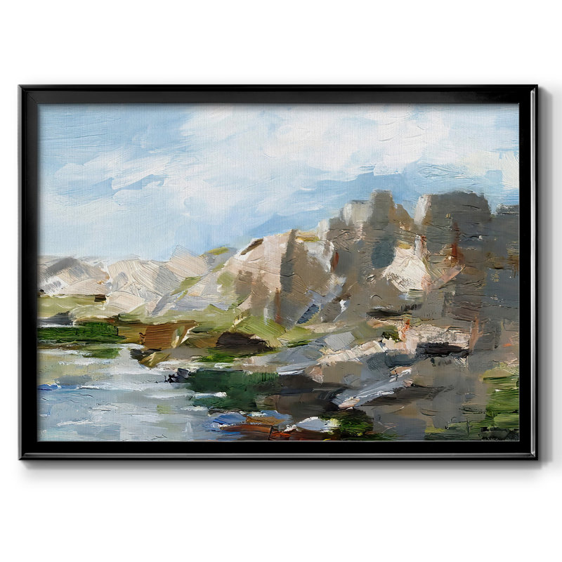 Western Cliff II, reproduction d'art sur toile, H 26 po x l 38 po, Noir