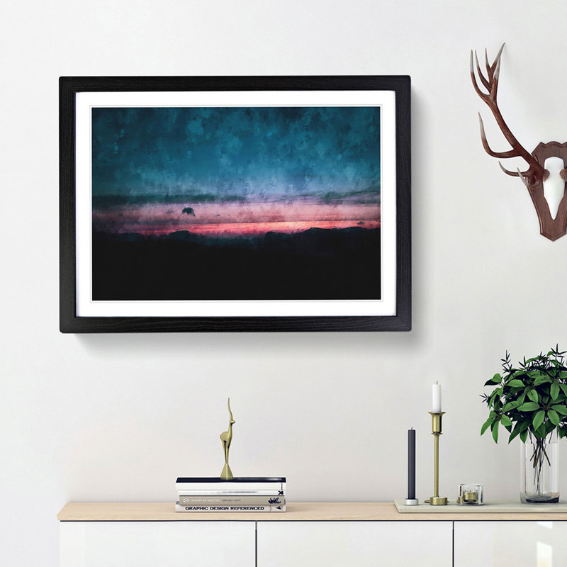 The Lake District - Picture Frame Painting Print, 62cm H x 87cm W x 2cm D, Black Framed