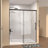 60" W × 72" H Single Sliding Shower Door,5Mm Fixed Glass And 6Mm Sliding Glass Frameless , Clear Tempered Glass, Stainless Steel Handle-125317003