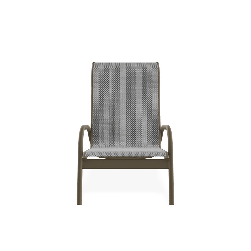 Gardenella Patio Chair, Nickel, Beachwood