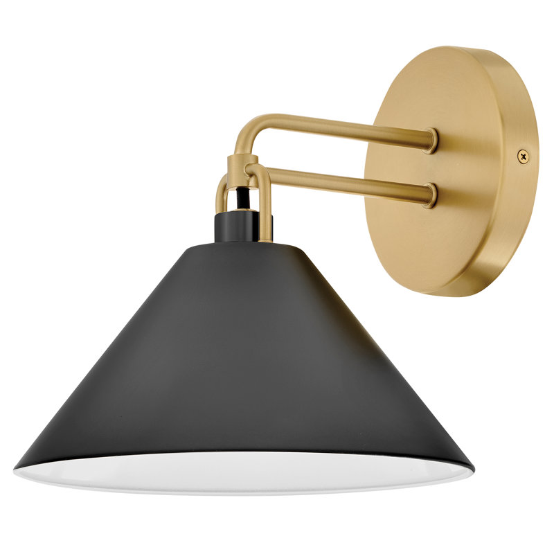 Milo Single Light Two-Tone Wall Sconce, Black