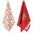 Merry Christmas Kitchen Tea Towels - 26" - Set Of 2