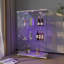 Vitrine moderne en verre avec lumières DEL