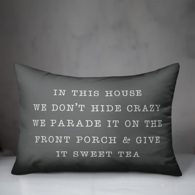 Textual Outdoor Throw Pillow