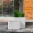 Tali 2 Piece Long Rectangular Lightweight Pure White Concrete Metal Indoor Outdoor Planter Pots, w/ Drainage Hole Set-313743242