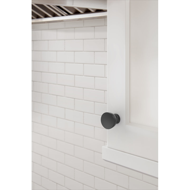 Poignée d'armoire calice de 1-1 / 4 po (32 mm) de diamètre - paquet de 25, Noir mat, 25