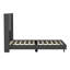 Upholstered Platform Bed with Wingback Headboard, Mattress Foundation with Slatted Supports-1555173817-1555173818