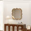 Miroir mural rond argenté mural 24 pouces pour la maison, le salon, la chambre à coucher et le vestibule