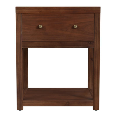 Nora 21 in. W Wood 1 Drawer Small Nightstand with Shelf