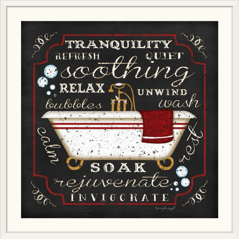 Art textuel rétro «Bath I Black» par Jennifer Pugh, H 30 po x l 30 po, Toile