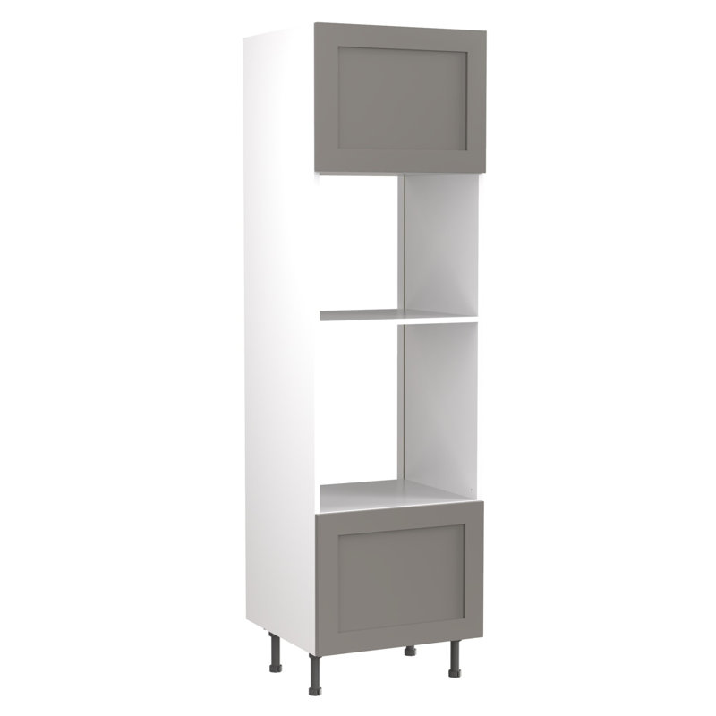 Kitchen Kit Flatpack Shaker Ultra Matt Tall Unit Oven & Microwave, Dust Grey