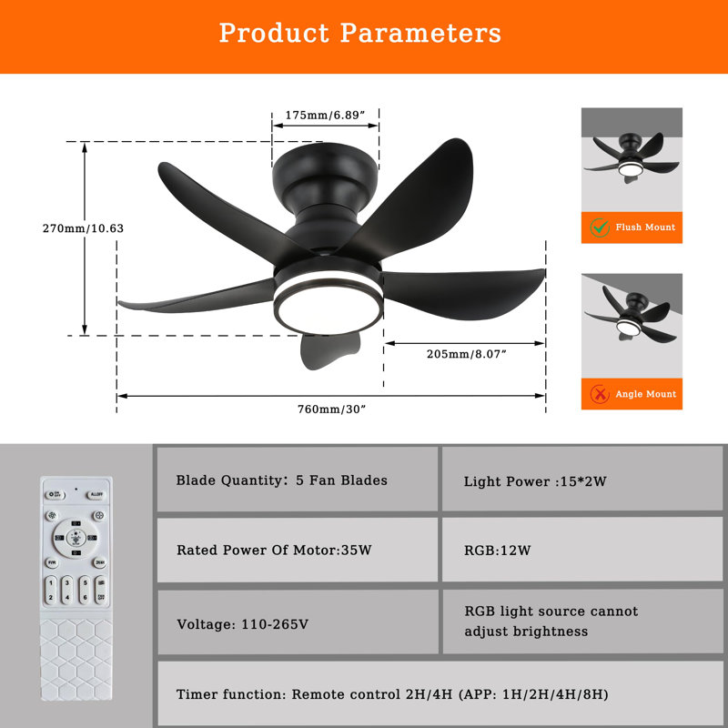 Ceiling Fan with LED Lights