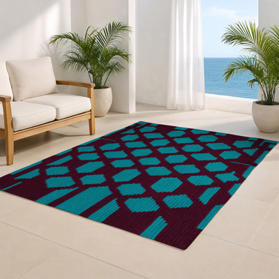 Tapis mauve intérieur et extérieur Trellis
