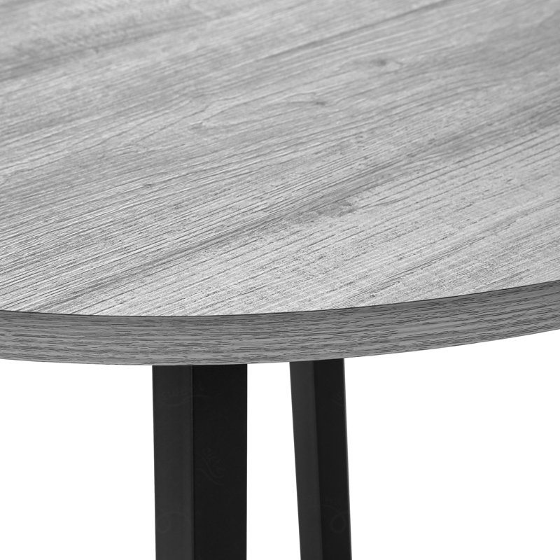 Ensemble de table de salle à manger, ensemble de 3 pièces, petit, abattant 35 po, cuisine, métal et stratifié, tissu, contemporain, moderne