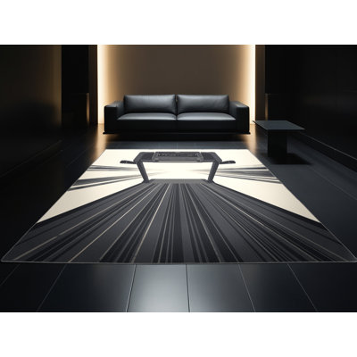 Tapis moderne et contemporain lavable à la machine Seth