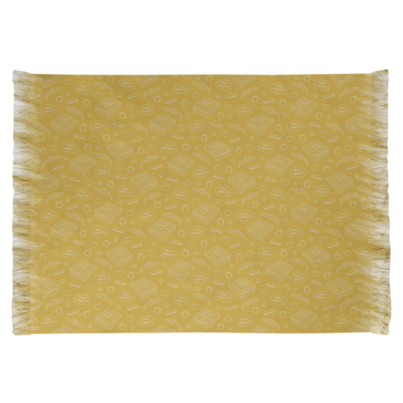 Jaune pizza Tapis décoratif, Oui