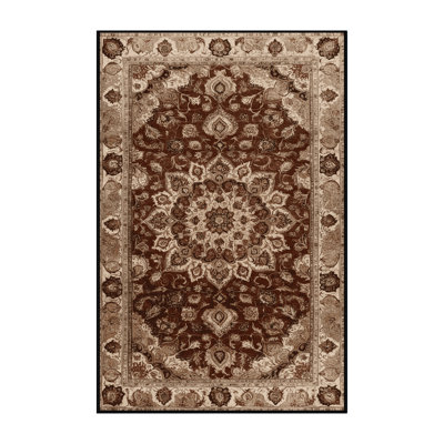 Machine Washable Persian Brown Area Rug