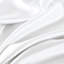 Drap-housse pour lit simple en satin de coton blanc 4 pièces - froissé, doux pour la peau et les cheveux