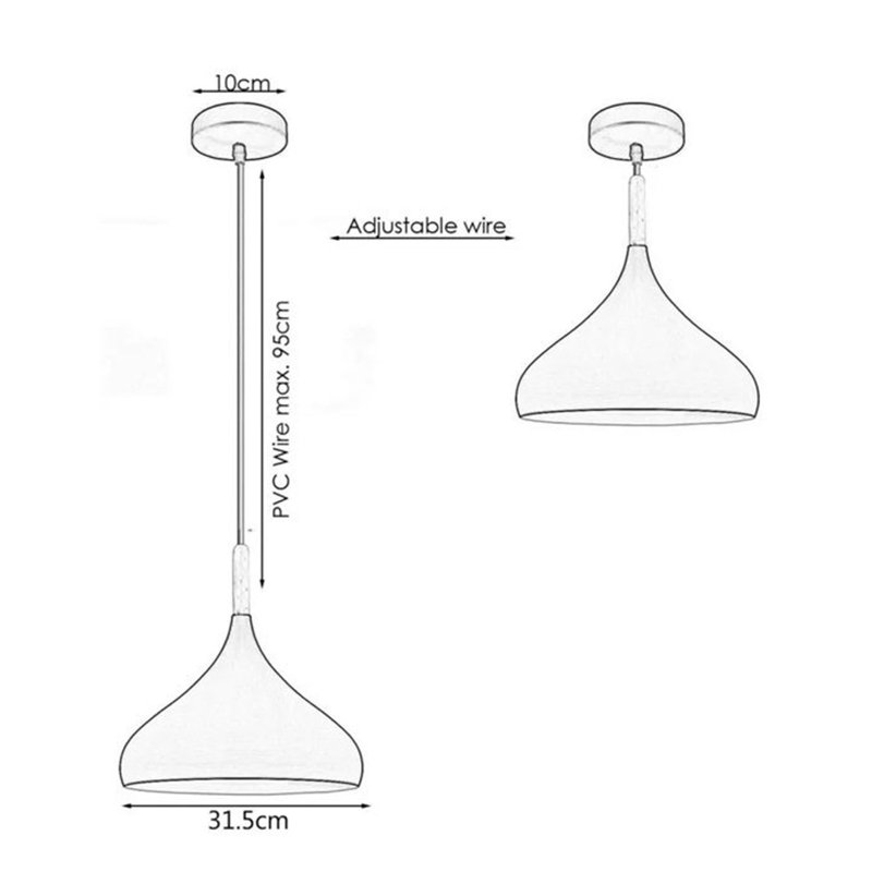 Jerlene 1 - Light Pendant, White, White