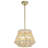 Hagedorn 4 - Light Dimmable Candle Style Lantern Geometric Chandelier Pendant with Soft Gold Hardware and Adjustable Hanging Height
