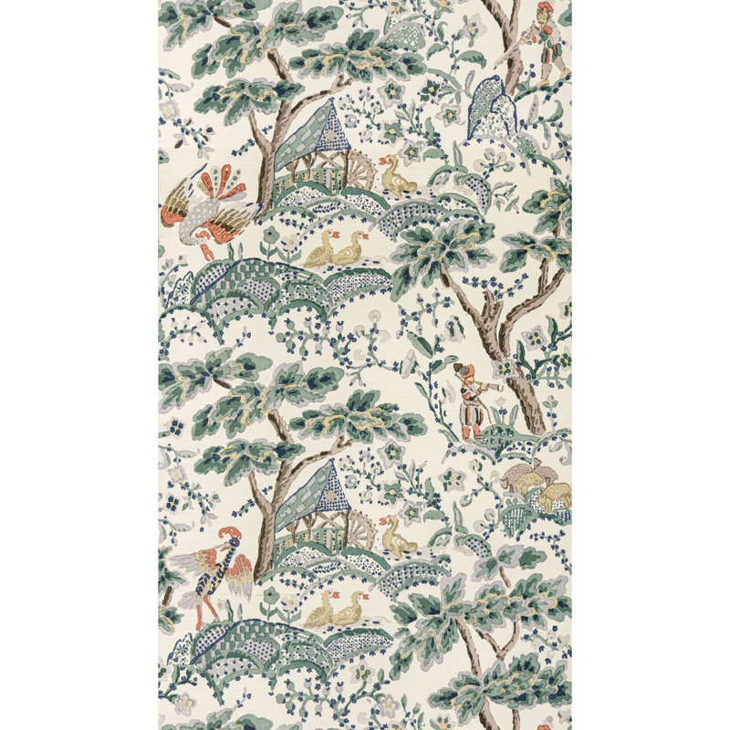 KELMESCOTT WALLCOVERING, Leaf/Ivory