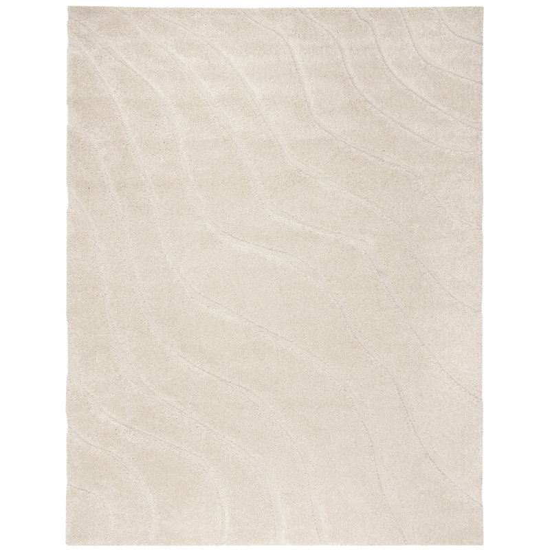 Tapis crème à motif abstrait Ashal, Rectangle 9 pi 6 po x 13 pi