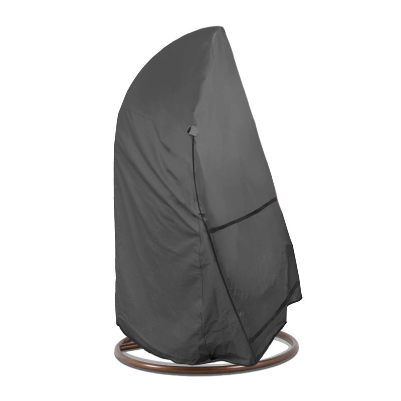  Housse pour chaise d'œuf à suspendre pour patio - Siège d'extérieur imperméable à l'eau à une place avec l 45 po x P 33 po x H 68 po, noir