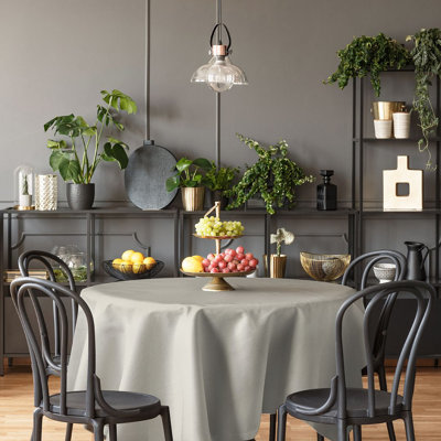 Faux Linen Solid Color Tablecloth