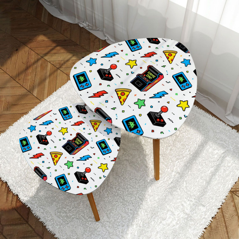 Ensemble de 2 tables basses gigognes Triangle