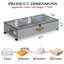 Rangement sous le lit avec roulettes, paquet de 2 contenants de rangement sous le lit avec séparateurs réglables et fenêtre transparente, tiroirs de rangement sous le lit pour vêtements, chaussures, couvertures, gris