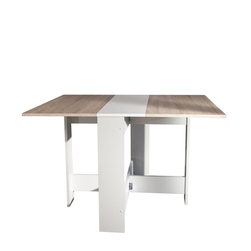 Haddonfield Extendable Dining Table, White, Natural Oak