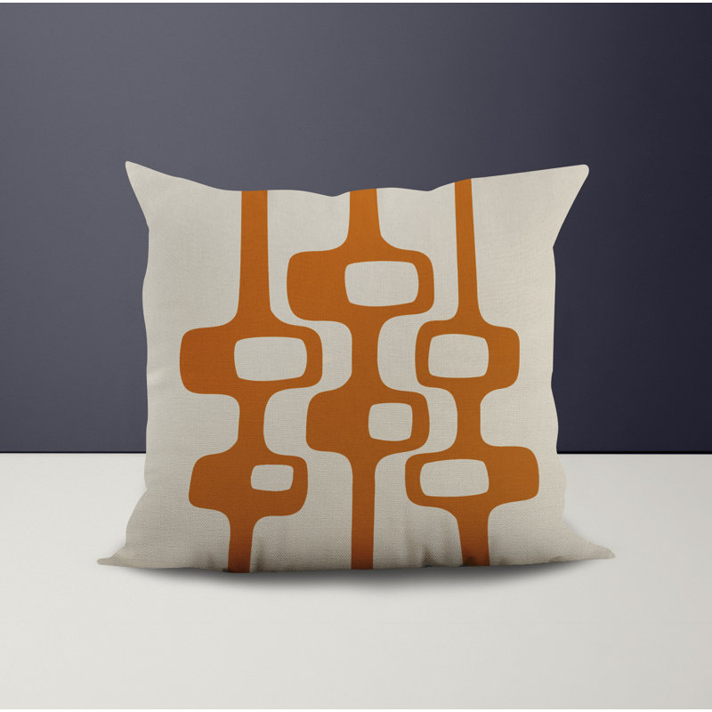 Housse et insert de coussin décoratif en polyester pour l'intérieur et l'extérieur, L 15 po x H 15 po, Orange