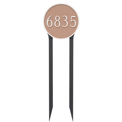 Circle 1-Line Large Lawn Address Sign
