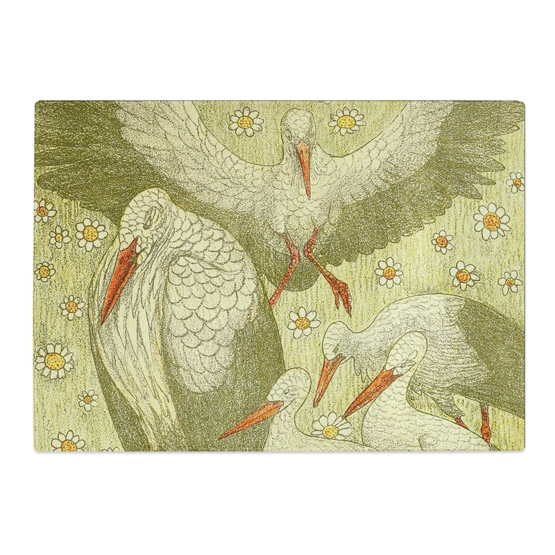 Van Hoytema, Theo Stork Family by Theo Van Hoytema Chopping Board, 0.4cm H x 20cm W x 28.5cm L