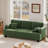 84" Modern style comfortable corduroy reception sofa, seating of 3, with cup holder, side pocket and type-c interface-1447755124