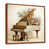 Toile avec cadre flottant brun