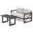 Indiren 2 - Person Patio Conversation Sets with Cushions