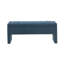 Banc de rangement moderne avec rangement, grand tabouret de repose-pieds rembourré, banc de meuble-lavabo pour fenêtre confortable pour salon, chambre à coucher, dortoir, table basse, lin bleu marine