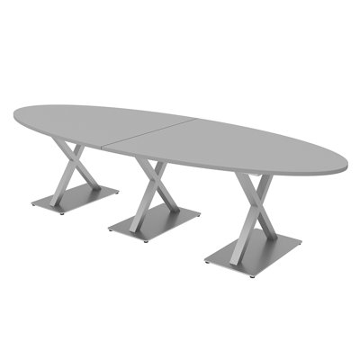 Oval Conference Room Table with x Bases
