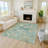 Machine Washable Indoor/Outdoor Kaczor ACN2225 Floral Rug-2137032768